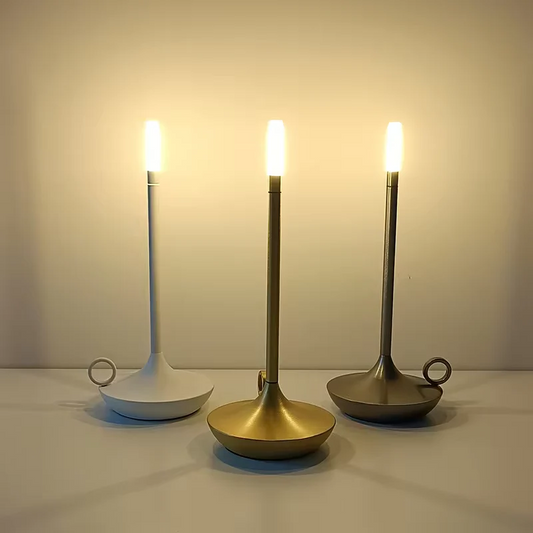 Touch Control Table Lamp with Rechargeable Battery and Warm White LED, 12-Hour Runtime