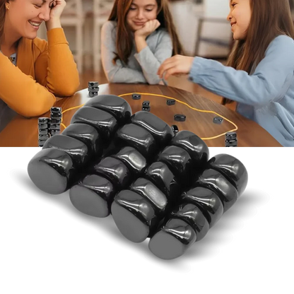Magnetic Strategy Game with Adjustable Rope Boundary and 20 Magnetic Pieces, Portable Bag Zolana