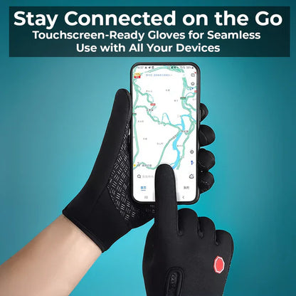 Thermal Gloves with Touchscreen Fingertips and Adjustable Wrist Strap, Water-Repellent