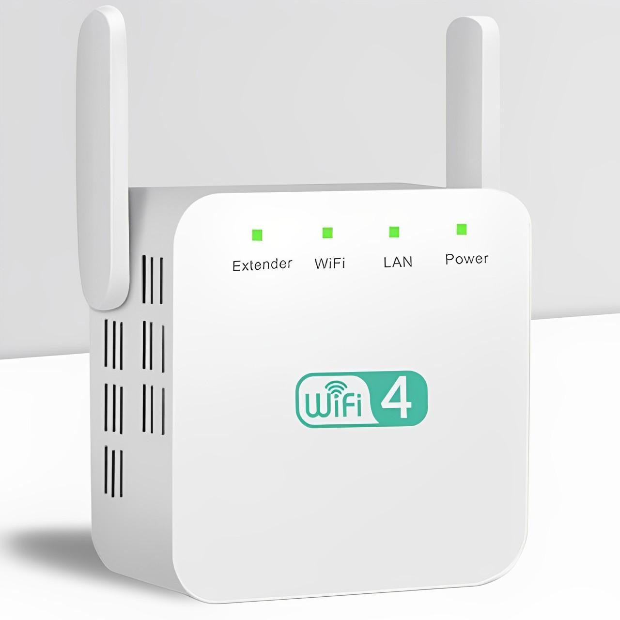 WiFi Range Extender with Gigabit LAN and 2.4 GHz Band, Compact Plug-In Design