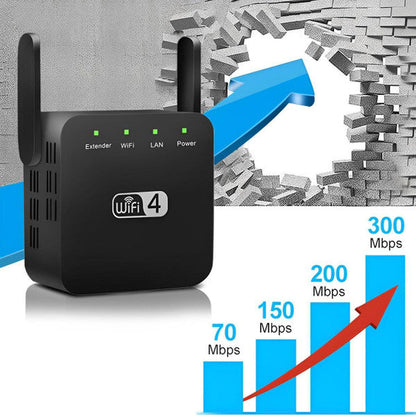 WiFi Range Extender with Gigabit LAN and 2.4 GHz Band, Compact Plug-In Design