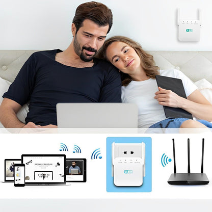 WiFi Range Extender with Dual-Band Support and Ethernet Port, Easy Plug-In Setup