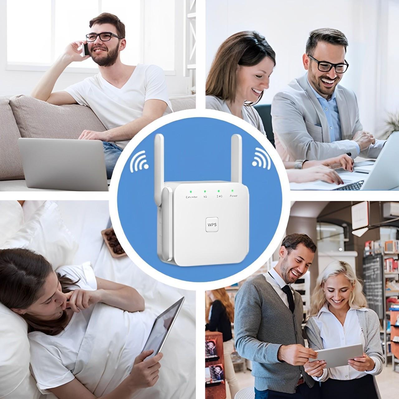 WiFi Range Extender with Gigabit LAN and 2.4 GHz Band, Compact Plug-In Design