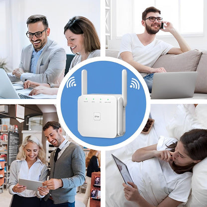 WiFi Range Extender with Gigabit LAN and 2.4 GHz Band, Compact Plug-In Design