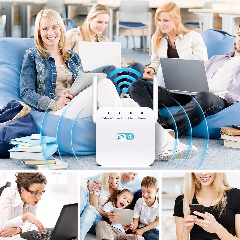 WiFi Range Extender with Gigabit LAN and 2.4 GHz Band, Compact Plug-In Design