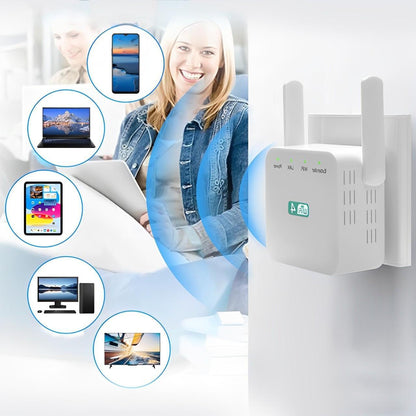 WiFi Range Extender with Dual-Band Support and Ethernet Port, Easy Plug-In Setup