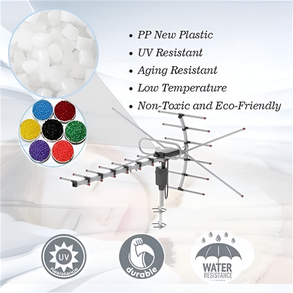 Motorized Outdoor TV Antenna with 360 Degree Rotation and Long-Range Reception