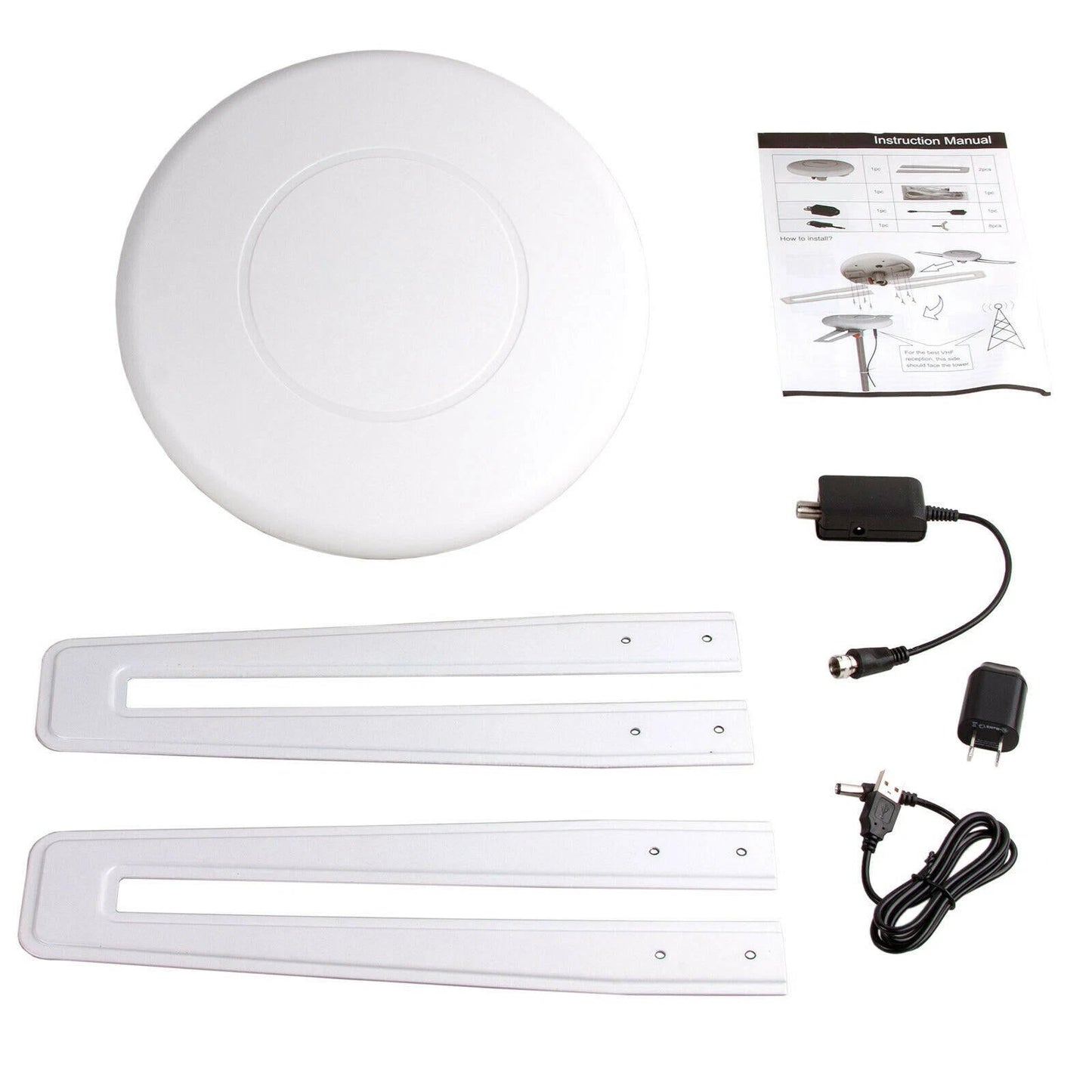 HDTV Antenna with Omnidirectional Reception and Interference Filter, USB/AC Power Zolana