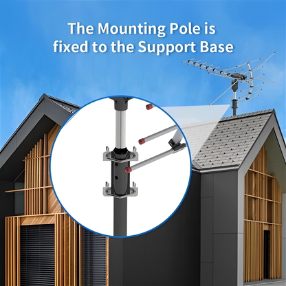 Motorized Outdoor TV Antenna with 360 Degree Rotation and Long-Range Reception