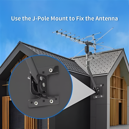 Motorized Outdoor TV Antenna with 360 Degree Rotation and Long-Range Reception