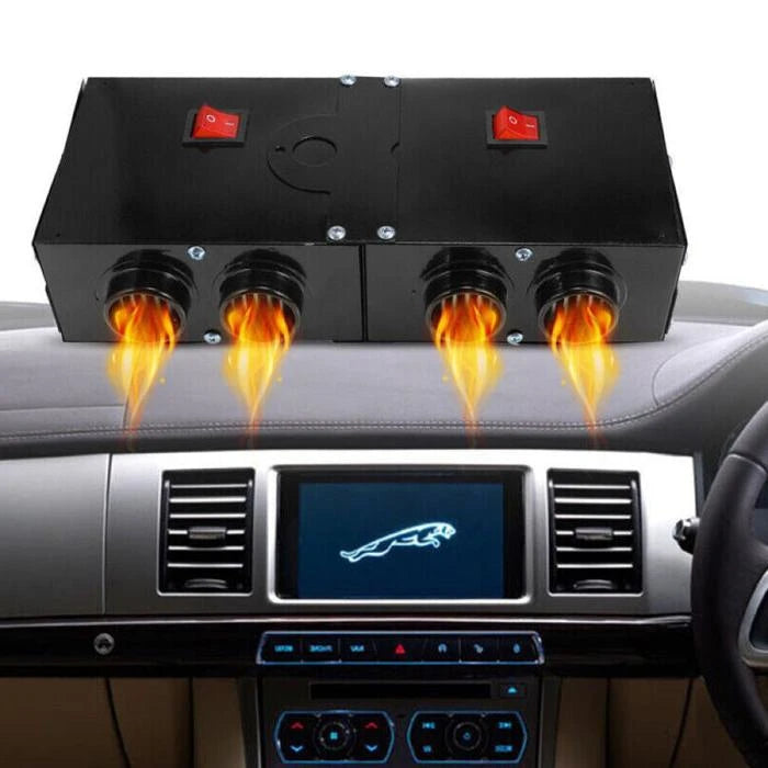 12V Car Heater with Dual Controls and Four Vent Outlets, 500W Cabin Defroster Zolana