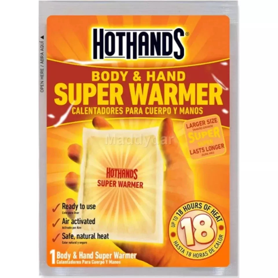 Hand And Body Warmers with 18-Hour Heat and Extra-Large Size, 40 Count