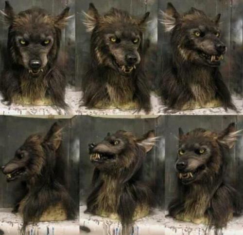 Wolf Mask with Hyperreal Fur and Adjustable Strap, Breathable Silicone Fit