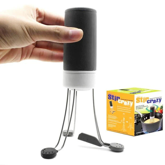 Pan Stirrer with Heat-Resistant Silicone Head and 3 Speed Settings, Battery Operated