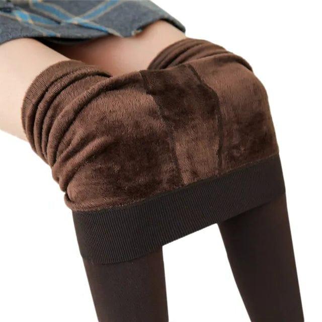 Thermal Fleece Leggings with High-Rise Sculpting Waistband and Four-Way Stretch, Breathable Insulated Lining Zolana