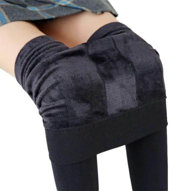 High Waist Fleece Lined Leggings with Four-Way Stretch and Breathable Temperature Control