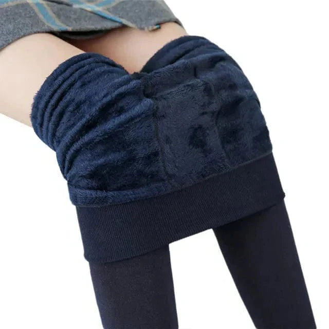 High Waist Fleece Lined Leggings with Four-Way Stretch and Breathable Temperature Control