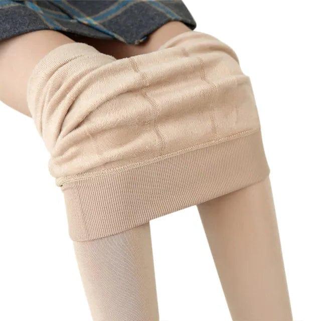 Thermal Fleece Leggings with High-Rise Sculpting Waistband and Four-Way Stretch, Breathable Insulated Lining Zolana