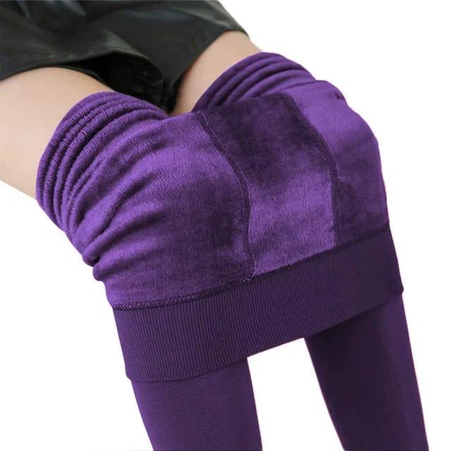 High Waist Fleece Lined Leggings with Four-Way Stretch and Breathable Temperature Control