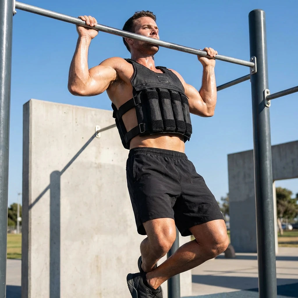 Adjustable Weighted Vest with Removable Pouches and Ergonomic Straps, 110 lb Capacity Zolana